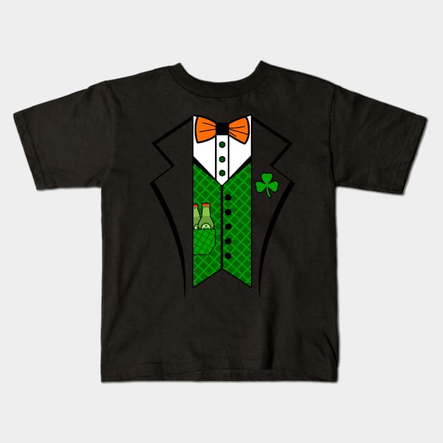 Leprechaun St Patrick's Day Beer Kids T-Shirt by RadStar